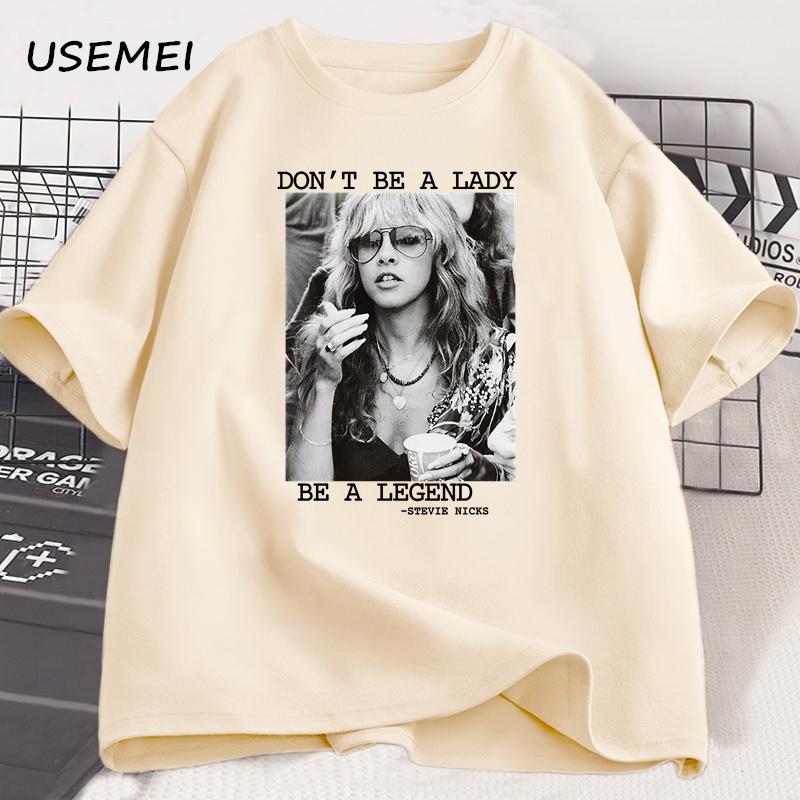Dont Be A Lady Be A Legend Tshirt Vintage Hip Hop Graphic T Shirts Cotton Unisex Short Sleeve Tshirt Harajuku Streetwear Tops