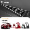 Настоящая наклейка из мягкого углеволокна для Seat Leon 2005 2006 2007 2008 2009 2010 2011 2012 LHD RHD Автомобиль 4-дверная панель кнопок стеклоподъемников
