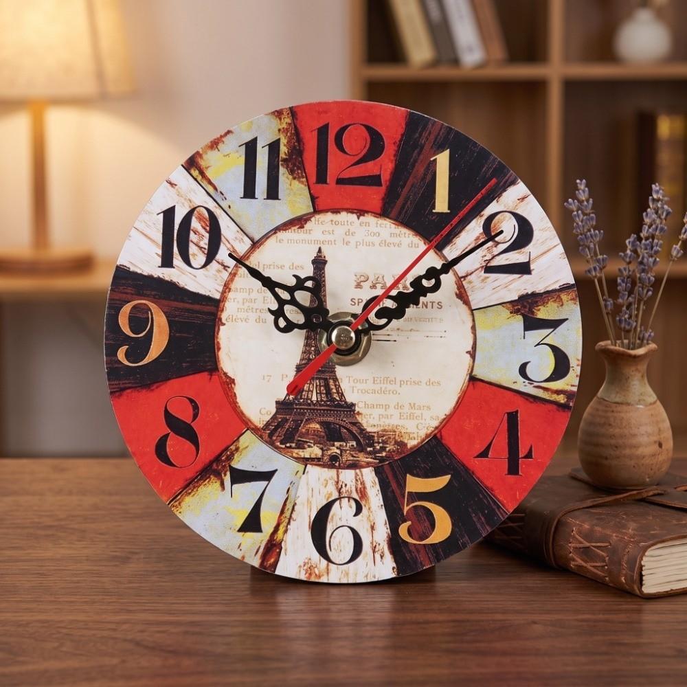 12 Inch Round Wall Clock Quartz Movement Home Office Clock Artistic Wood Wall Clock Home Office
