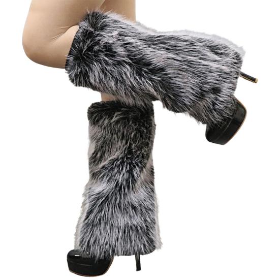 Leg Warmers Stretchy Coldproof Comfy Autumn Winter Women Warm Faux Fur Boot Stockings Daily Wear