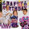 Birthday Theme Party Decoration Banner Pull Flag Cake Flag Balloon- Set