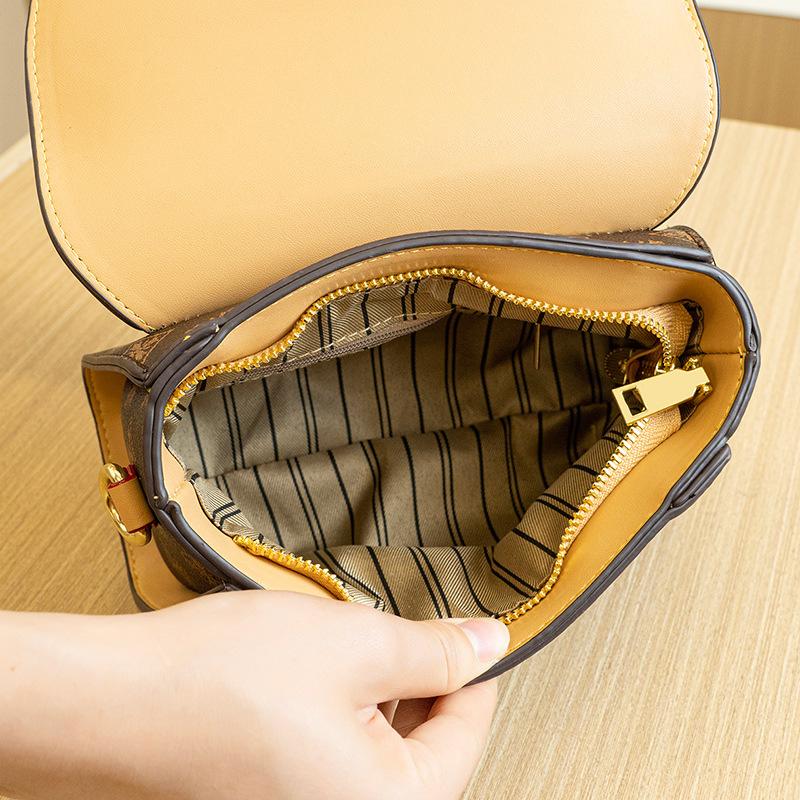 Summer Light Luxury Women's Bag Fashionable and Versatile Small Square Bag Patchwork Printed Single Shoulder Crossbody Bag