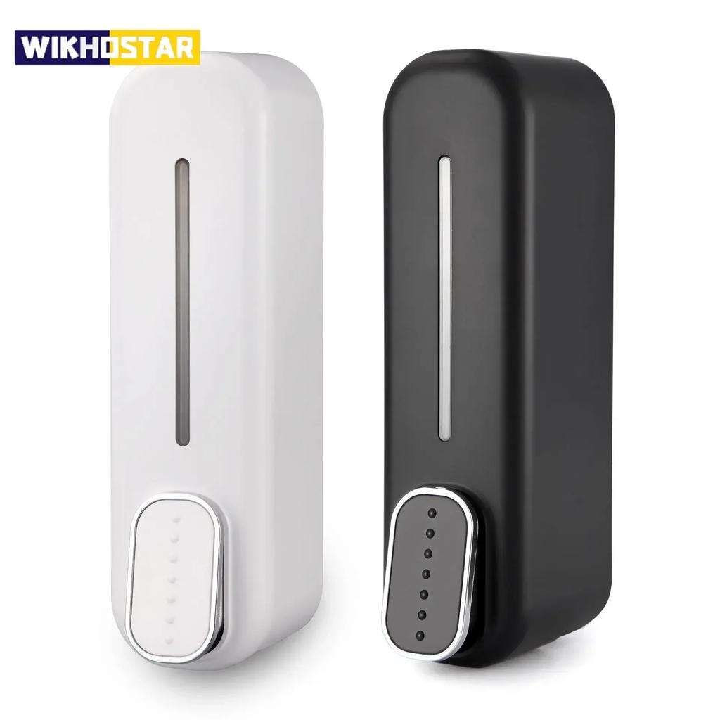 300ml Wall Mount Soap Dispenser Manual Shampoo Shower Gel Dispenser Lotion Container Liquid Hand Soap Dispenser for Bathroom