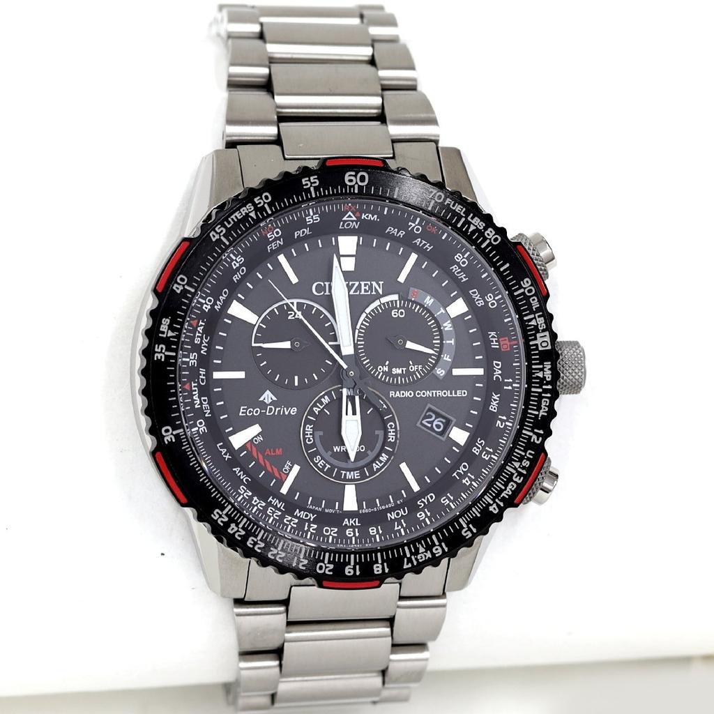 Citizen Часы Promaster Sky с вечным календарем CB5001-57E E660-S115442, Радиоуправляемые, Eco-Drive, Хронограф