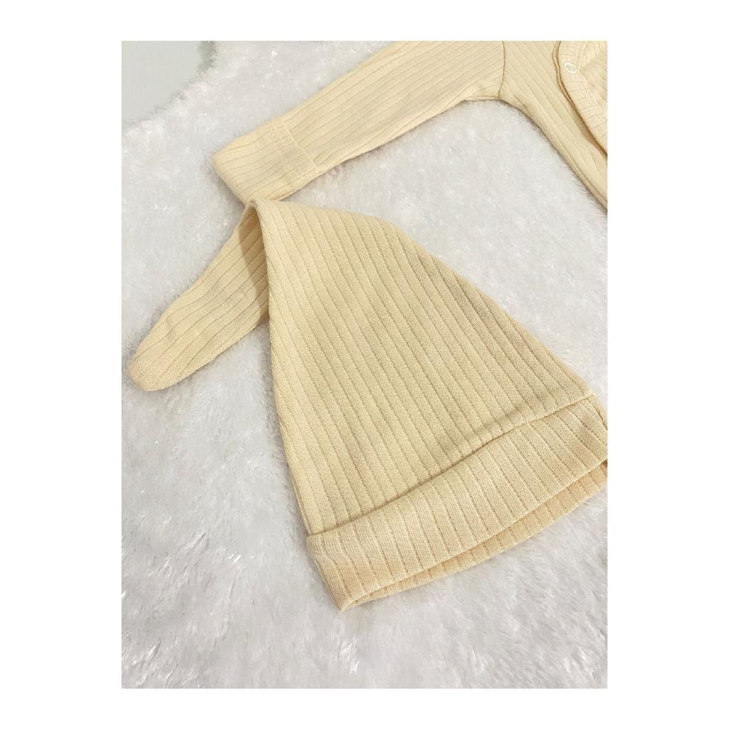 Baby Boy Teddy Bear Detailed 3-piece Hospital Discharge Set Newborn Outfit 0-3 Months 50-56cm Organic Cotton