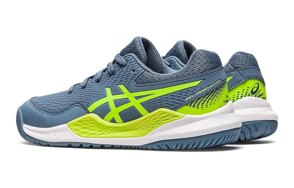 Asics Гель Resolution 9 GS 'Стальной синий Опасный зеленый' 1044A067-400