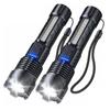 2Pcs LED Flashlight IPX5 Waterproof 5 Modes Adjustable USB Rechargeable Super Bright Portable Outdoor Fishing Hiking Camping Handheld Torch
