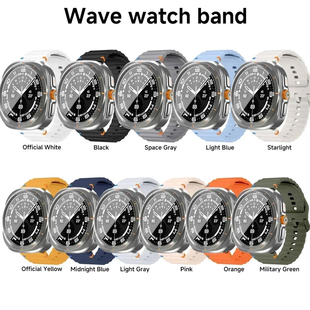 Переход на Ultra Case+Band для Samsung Galaxy Watch Ultra Обновление до Galaxy Watch 7 6 40мм 44мм Закаленное Стекло Защитная Пленка для Экрана