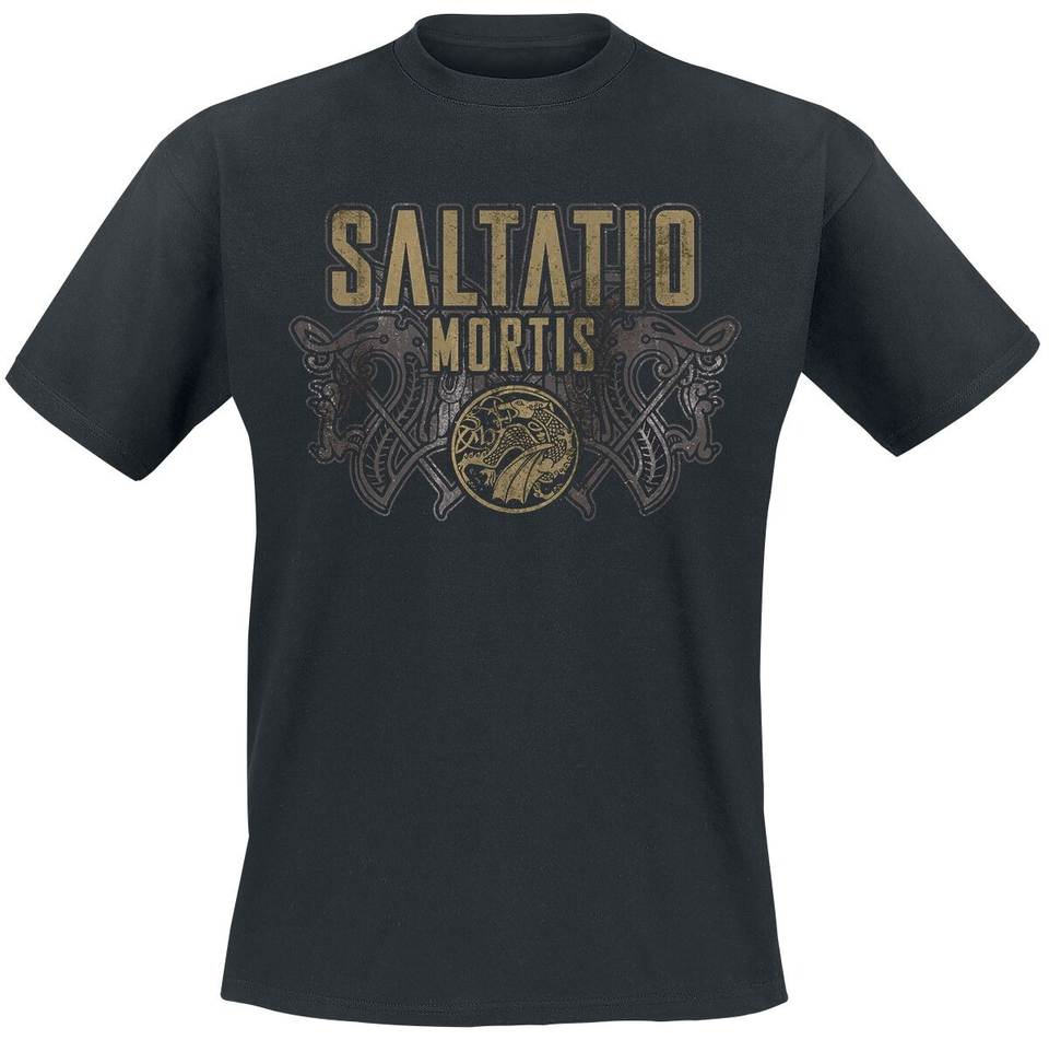 Vintage Saltatio Mortis Celtic Knot Print T-shirt Men Women Folk Metal Casual Cotton Streetwear Unisex Tee