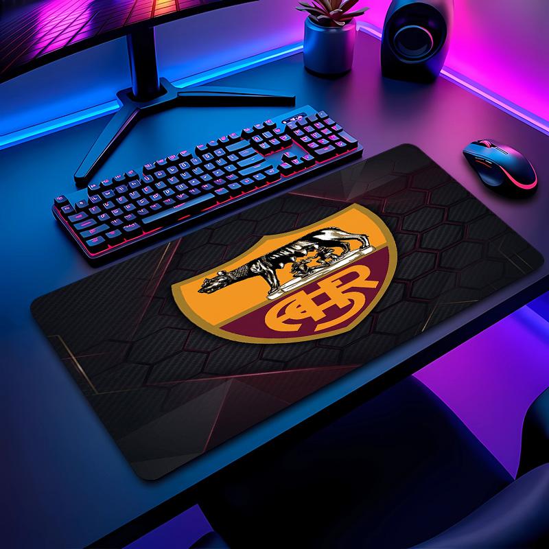 AS Roma Football Pattern Mouse Pad Non?Slip Rubber Base Gaming Mousepad For Desk Office Home