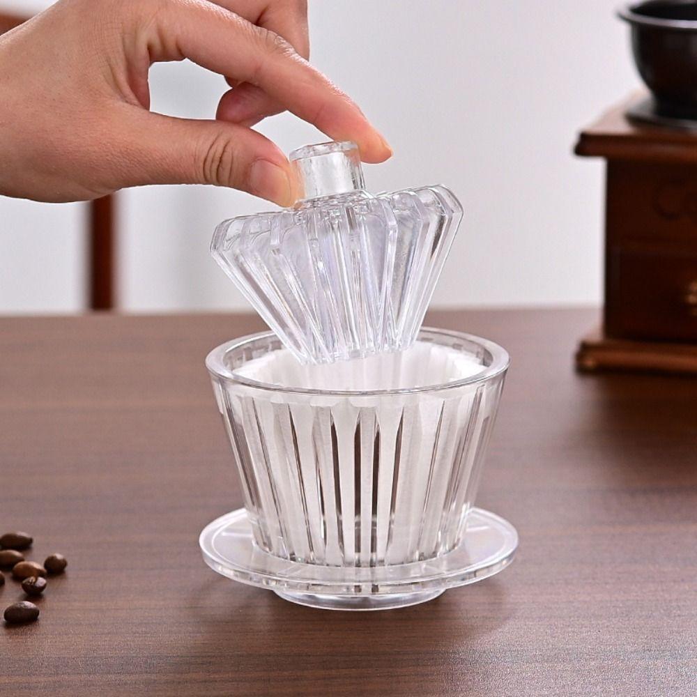 Acrylic Filter Paper Press Household Coffee Accessories Hand-brewed Coffee