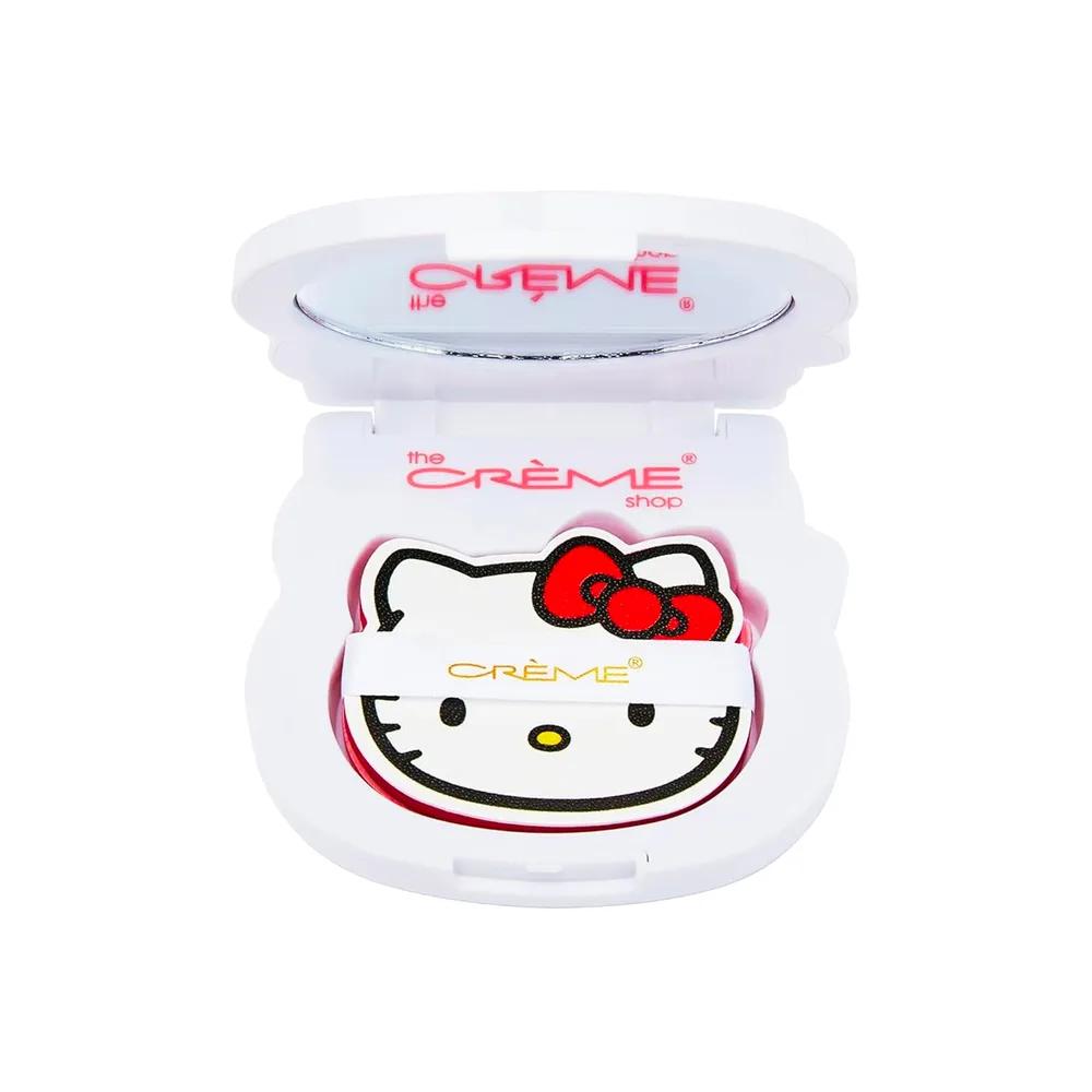 THE CREAM SHOP Зеркальце-пудреница Hello Kitty с красной ленточкой, 100 листов пергаментной бумаги