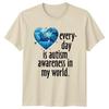Every Day Is Autism Awareness TShirt Puzzle Heart Support Awareness