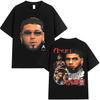 ANUEL AA Подходит для всех сезонов Новая модель Личность Одежда Для пар Унисекс Свободная футболка Высокое качество Горячий продукт Высококлассный Роскошь