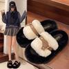 Мао Мао тапочки женские носят новые модные осенне-зимние хлопковые тапочки на толстой подошве повседневные тапочки с мехом