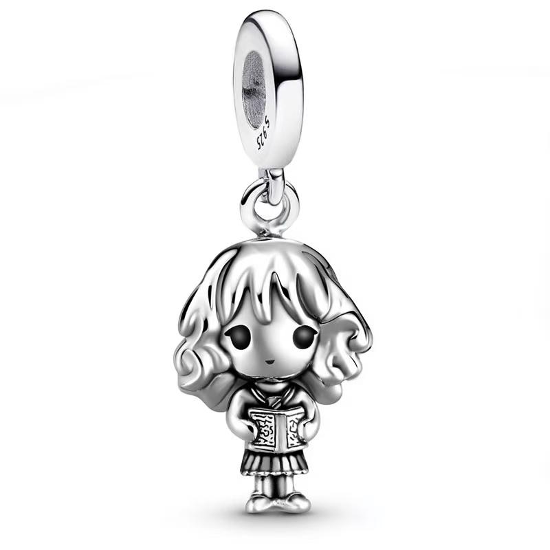 Шармы Miniso Disney Гроб Чеширский Кот Дамбо Винни Серебро 925 Пробы Ювелирные Бусины Браслет Для Женщин Безделушки