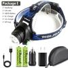 XHP180 2000 000LM Самый яркий светодиодный налобный фонарь с масштабируемой головкой, фонарик, лампа, USB-перезаряжаемый фонарик для кемпинга