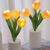 Large Tulip Night Light Realistic Floral LED Bedside Lamp Battery-Powered Light for Bedroom Desk Decor Warm Glow Home Decoration