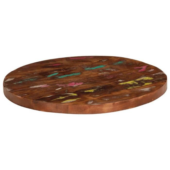 VidaXL Dessus de table Ø 50x1,5 cm rond bois massif de récupération 370020