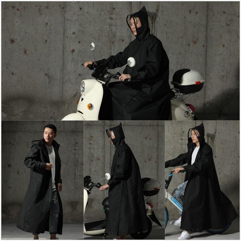 Плащ для взрослых, длинный мужской/женский плащ с капюшоном на молнии, мотоциклетный плащ, длинная накидка для альпинизма, эко-дождевик, куртка