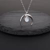 GAVU Moonstone Crescent Moon Power Stone Necklace for Women