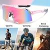 Lightweight PC Half Frame Sports Fashion Glasses - Windproof Gradient Purple Pink Lens