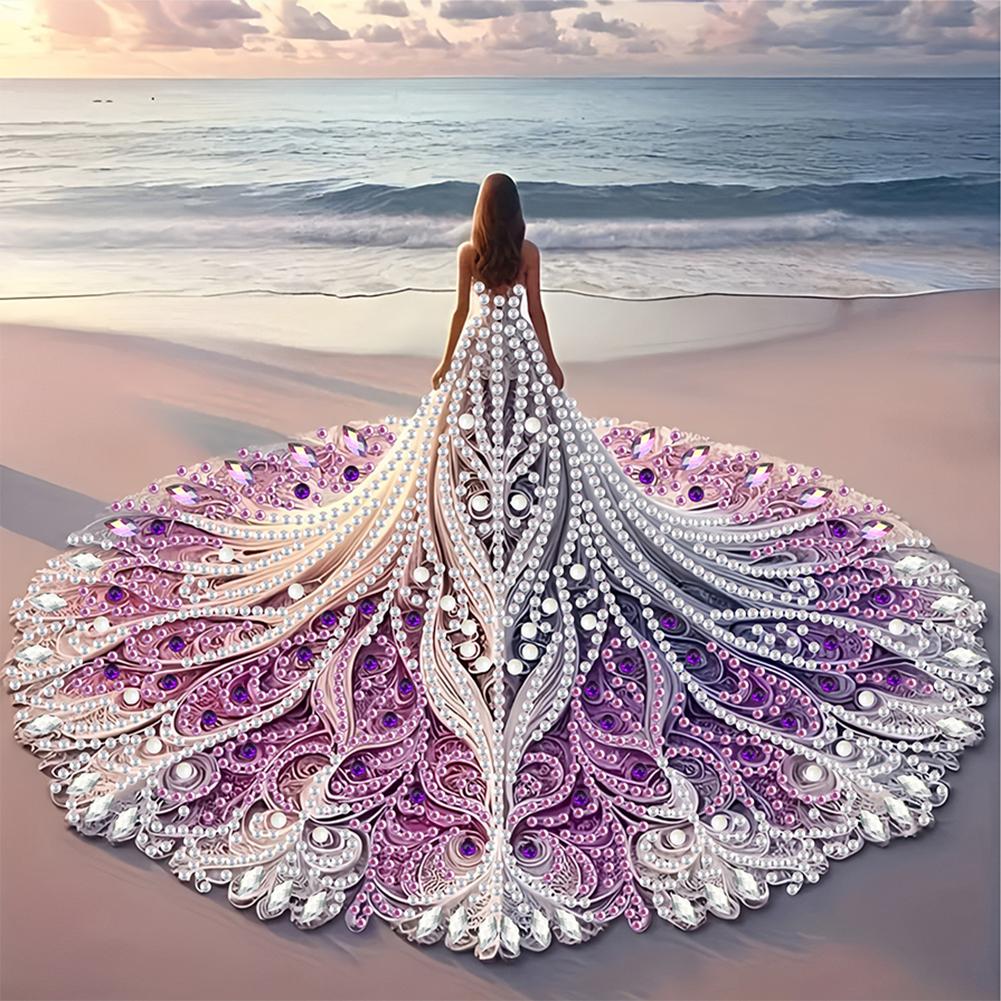 Набор для алмазной вышивки 5D DIY с частичной выкладкой специальными стразами, украшение для искусства, красивая девушка, украшение для дома, рождественские подарки на день рождения, 30x30 см