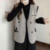 Cardigan Vest Sweater  Vest Coat Women Autumn/Winter 2023 Winter Sleeveless Mid Length Loose Knitted Vest Cardigan Female Top