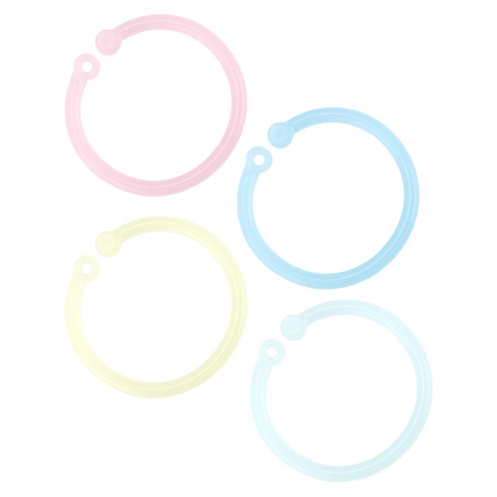 20 шт. Пластиковые кольца прозрачные гибкие свободные листы кольца для книг для школы домашнего офиса карты D