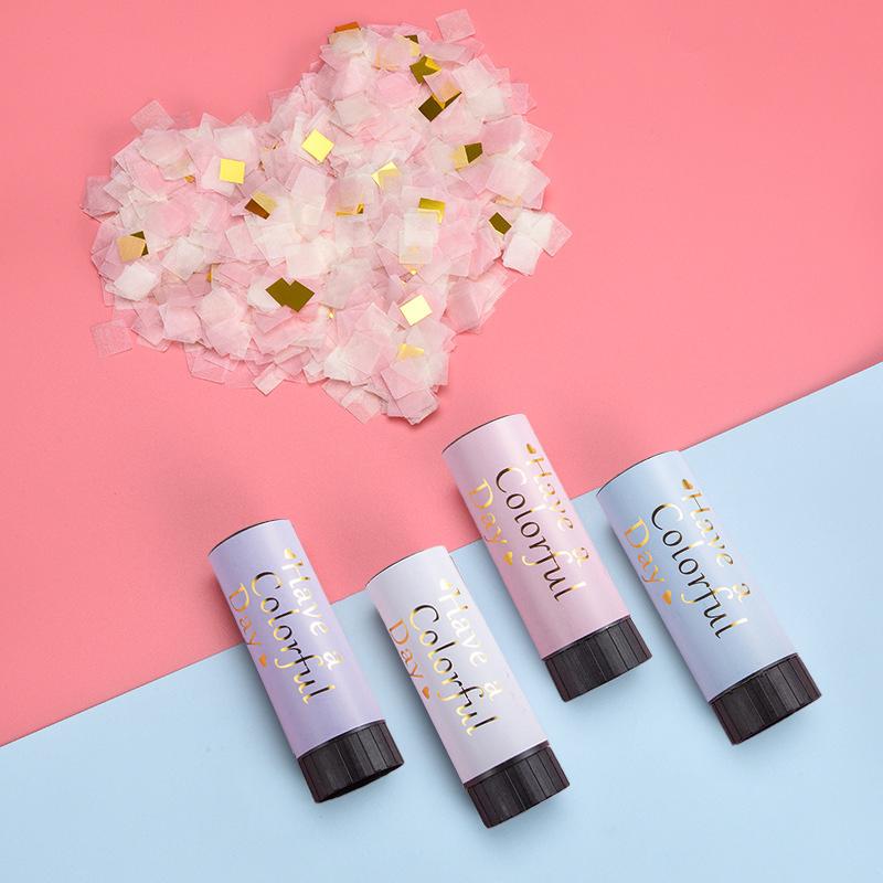 Мини-салютный пистолет «Макарон» Маленький подарочный фейерверк с конфетти «Макарон» Мини-салют, скрученный вручную