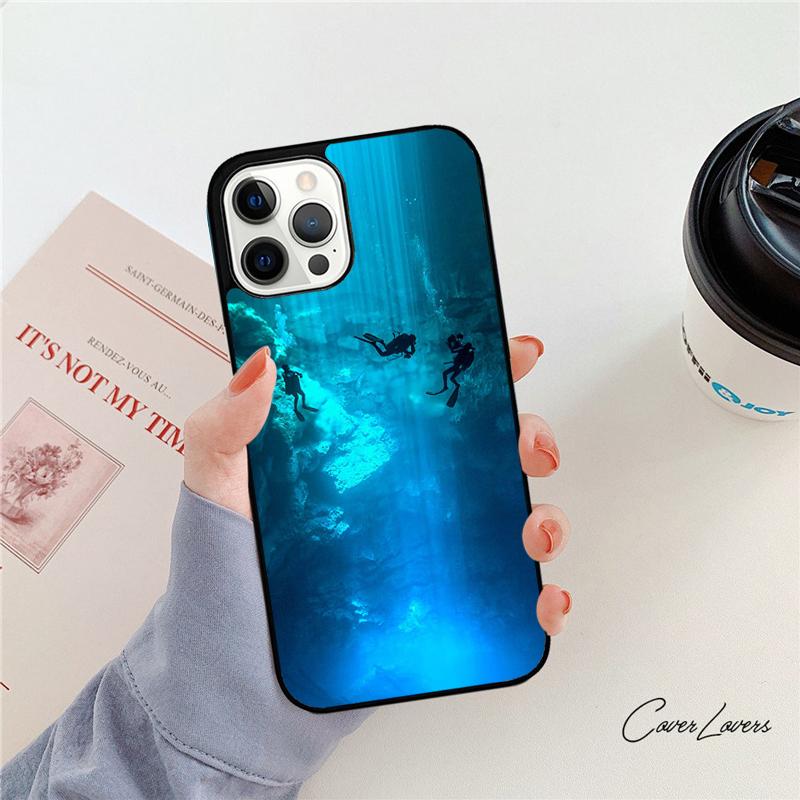 Чехол для телефона для дайвинга Scuba Diver для iPhone 17 Air 14 15 16 13 12 Max Чехол для Apple iPhone 17 Air 11 Pro Max Plus Coque