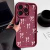 Shockproof Pink Bow Printed Case For iPhone 16 15 Pro Max 16e 14 Plus 13 12 11 Pro Max 7 8 XR X XS Soft Silicone TPU Phone Cover
