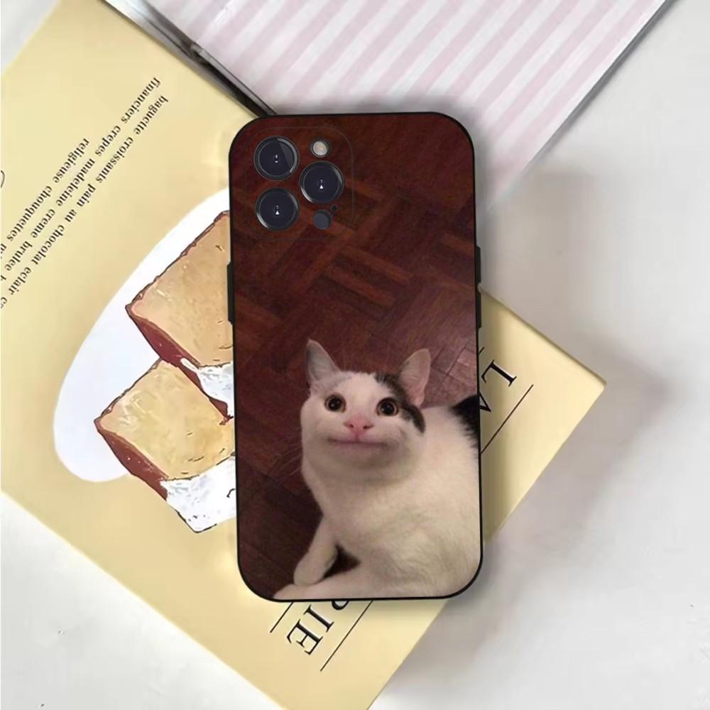 Забавные мемы с домашними кошками Чехол для телефона Для iPhone 16,15,14,13,12,11,Pro,X,XS,Max,XR,Plus,Mini Мягкий черный чехол