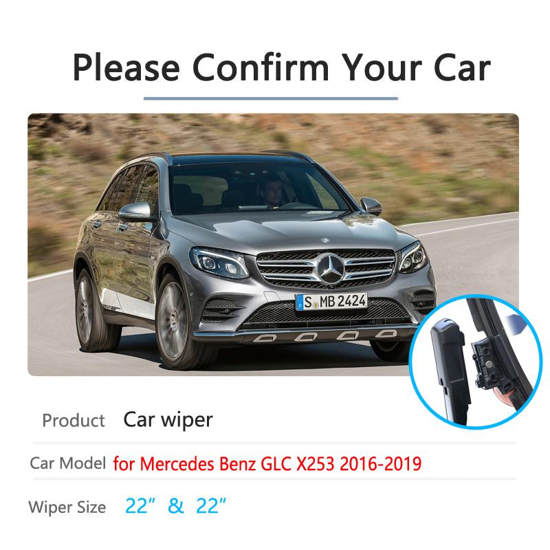 Автомобильные щетки стеклоочистителя для Mercedes Benz GLC Class X253 C253 Стеклоочистители Автомобильные аксессуары 200 250 300 220d 250d 43 63 AMG 4Matic