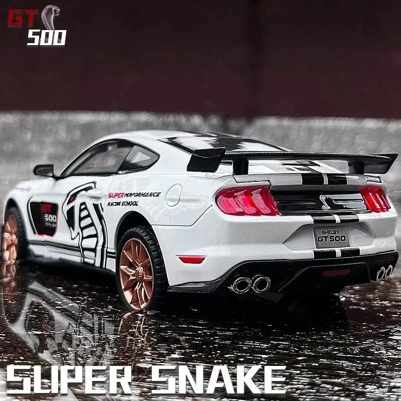 1:32 Форд Мустанг Шелби GT500 Сплав Спортивный Автомобиль Модель-симулятор Металлическая Литая Модель Автомобиля Звук и Свет Коллекционные Игрушки Мальчики