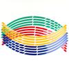 16Pcs Motorcycle Car Tire Decals Trim Strips Universal Reflective Bike Wheel Sticker Waterproof Motorcycle Wheel Rim Tape 17"18"