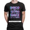 Disco Dance Techno T Shirts Men Cotton Novelty T-Shirt Music Audio Trance Hardcore Tee Fitness Clothes Christmas Day