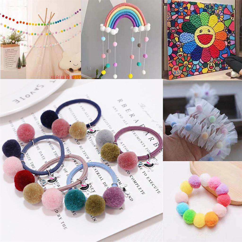 Soft 18/25mm Jewelry Accessories Kids Toy Multicolor Sewing Craft Fluffy Ball Plush Ball DIY Handmade Material Clothing Decoration Pompom Accessories
