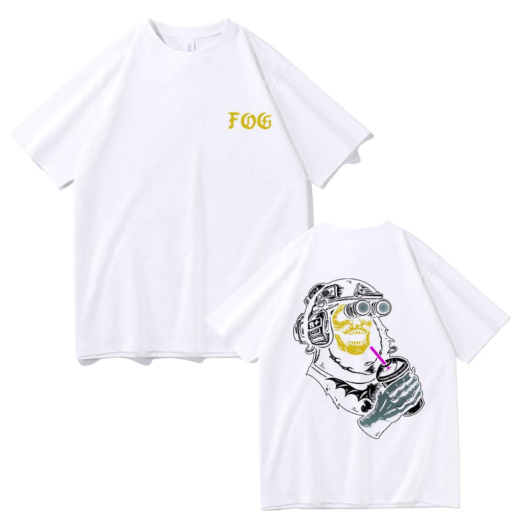 Футболка Forward Observations Group с готическим принтом скелета, мужская модная черная футболка с коротким рукавом в винтажном стиле