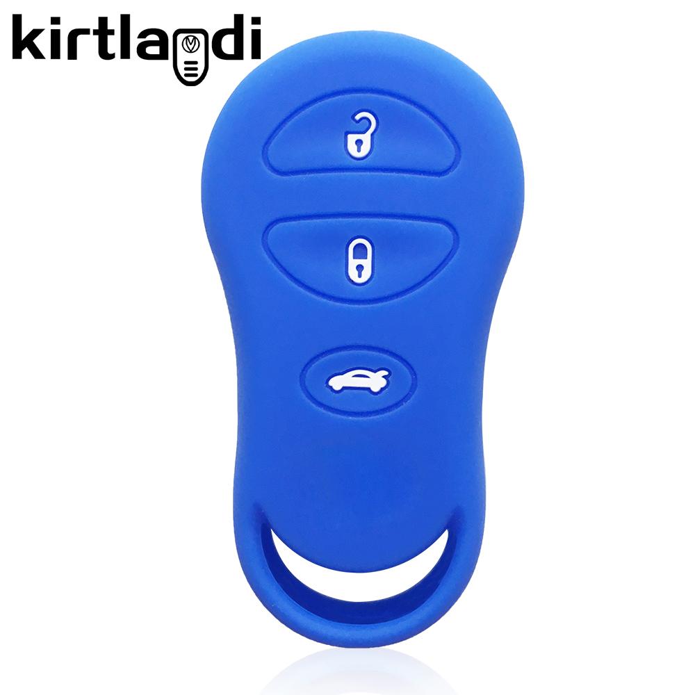Силиконовый чехол для ключа-пульта автомобиля для Chrysler Grand Voyager PT Cruiser Sebring Jeep Liberty Dodge Передатчик 3/4 кнопки Брелок