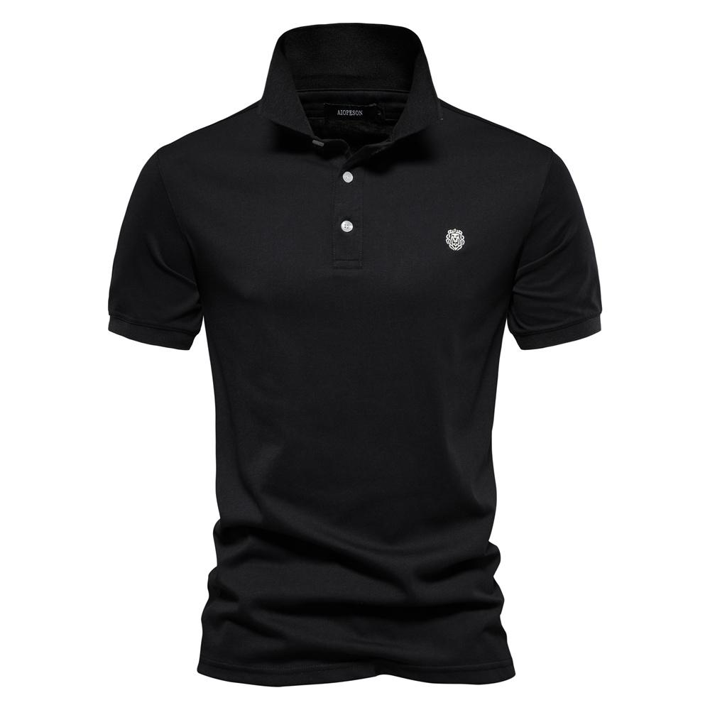 STORN 100% Cotton Embroidery Men's Polo Shirts Solid Color Short Sleeve Polo Shirts for Men New Summer Brand Social Polos Men