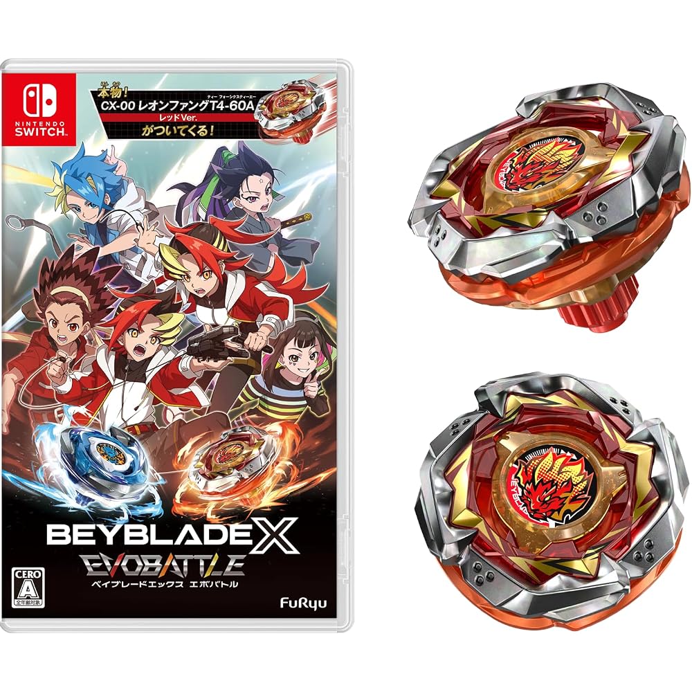 Beyblade X Evo Battle -Switch [manufacturer bonus] “CX-00 Leon Fang T4-60A Red Ver.” bundled