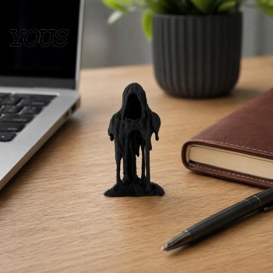 Декор для стола 3D-печатная статуэтка Жнеца, Фигурка на Хэллоуин, Милый и Жуткий Орнамент из PLA-пластика, Декор для полки в доме или офисе
