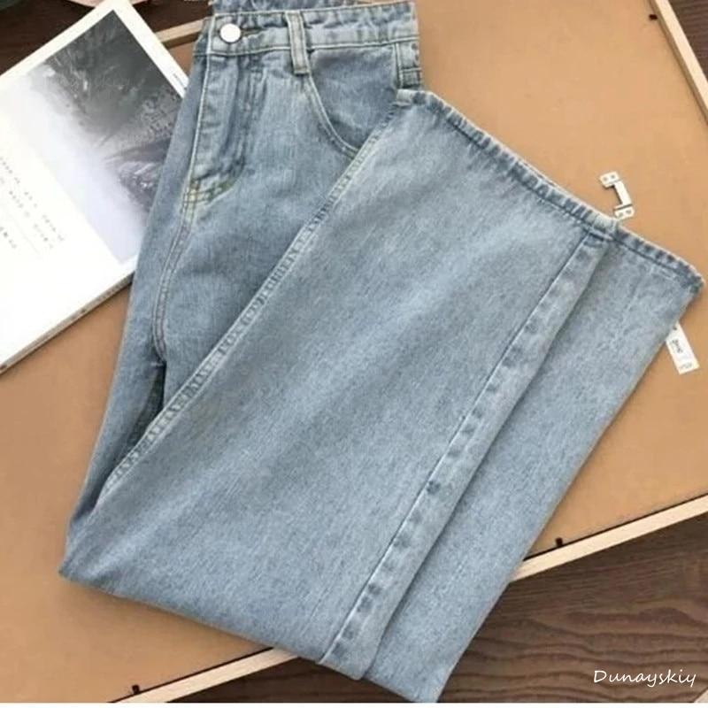 Женские джинсы с высокой талией Streetwear Женская модная одежда Джинсы Женские брюки клеш Длинные брюки