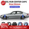 BAIS3 2025 Hot 4pcs 56mm Car Wheel Center Hub Cap Emblem Stickers Styling For BMW M Performance 1 3 5 7 Series X1 X2 X3 X4 X5 X6 X7 M3