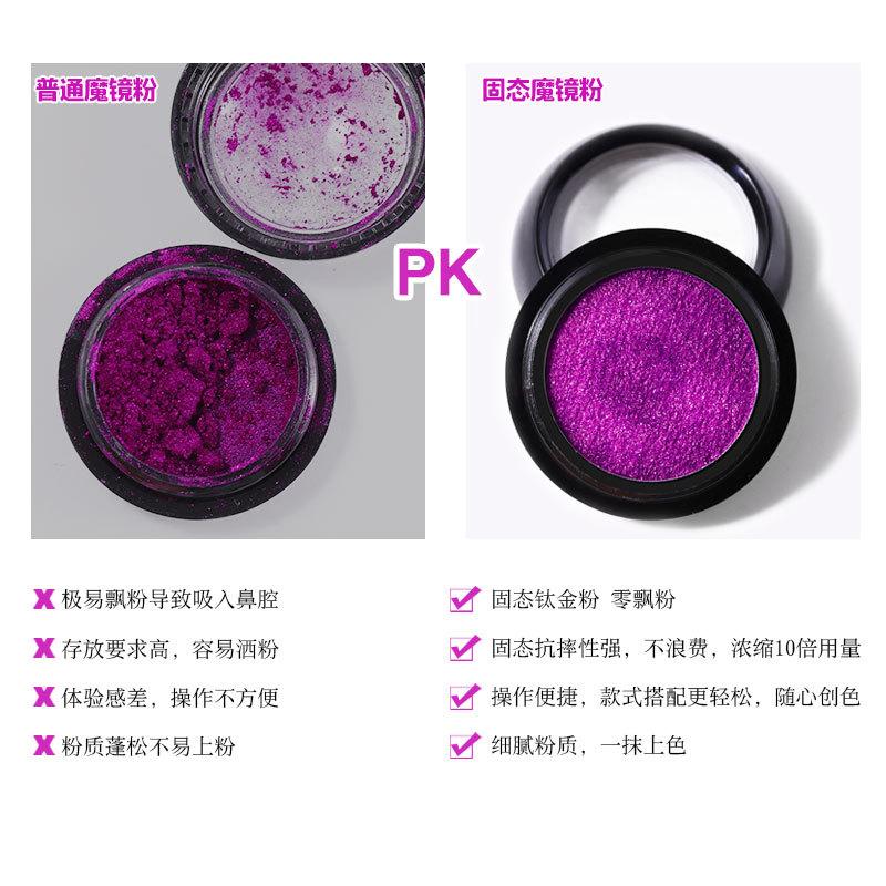 Nail Art, Nail Art Solid Mirror Powder Cosmetic Grade Solid Mirror Flour Titanium Powder Direct Sales