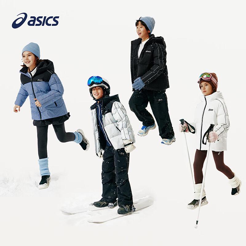 ASICS Kids' Winter Water-Resistant Padded Hooded Down Jacket
