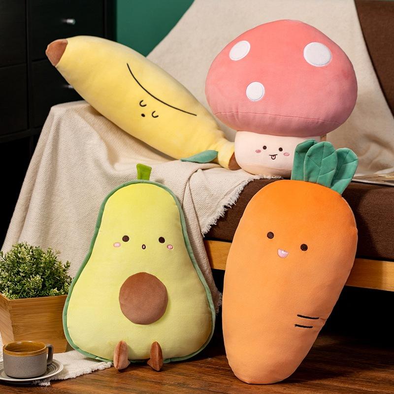 Cartoon Avocado Carrot Pillow Plush Toy Doll Mushroom Banana Doll Home Pillow Doll