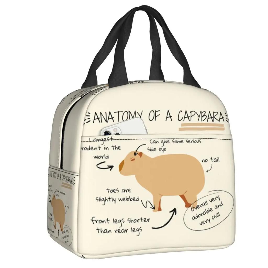 Пруд, полный капибары, термосумка для обеда для женщин, водонепроницаемая, термосумка для обеда для детей, школьников
