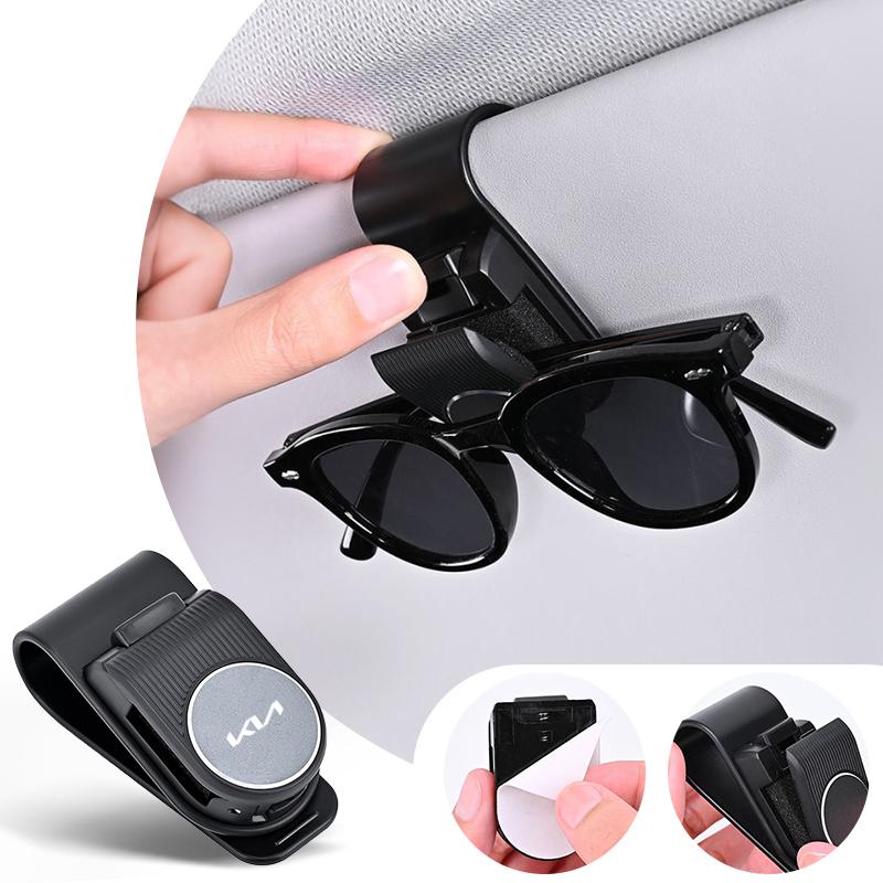 Keyring Car Sun Visor Glasses Clip Multifunctional Sunglasses Holder For KIA KN Pegas Sorento Soul Cerato Sportage OptimaNiroKX5 rnqt40